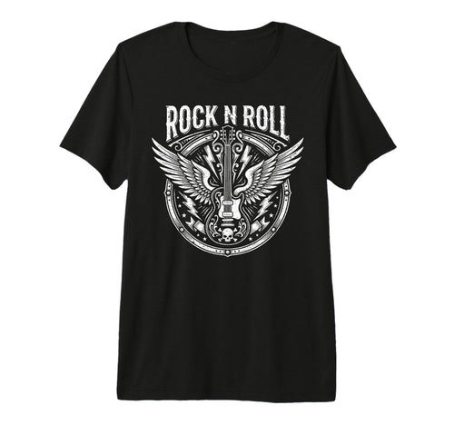 Rock N Roll Electric Guitar Rock T-Shirt - Custom Art Print for Adults - T-Shirt, Sweatshirt, Hoodie