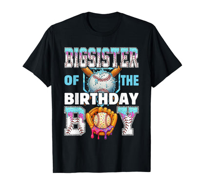 Baseball Ice Cream Drip Big Sister T-Shirt - Novelty Apparel for Adults - T-Shirt, Sweatshirt, Hoodie