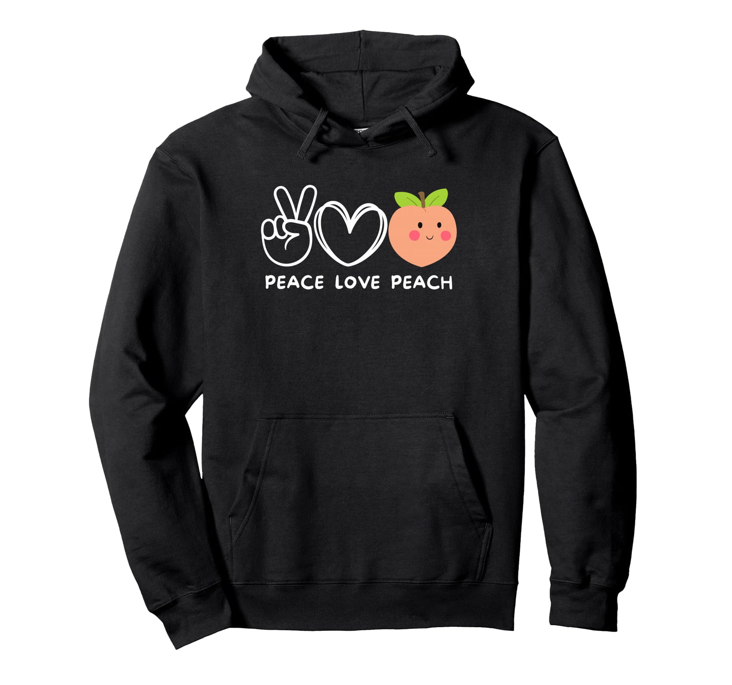 Peace Love Peach Peach Lover Fruit Lover Hoodie - Streetwear Style Unisex - T-Shirt, Sweatshirt, Hoodie