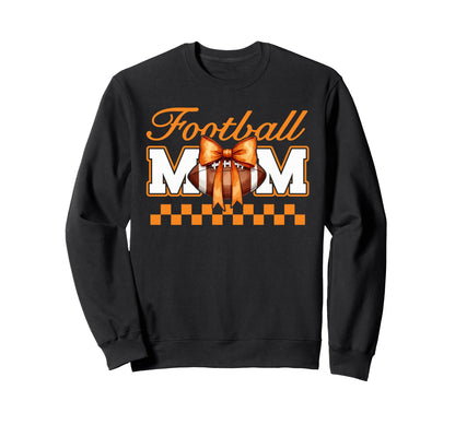 Game Day Black Orange Croquette Bow Sweatshirt - Trendy Graphic for Adults - T-Shirt, Sweatshirt, Hoodie
