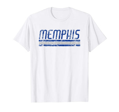 Memphis Tennessee Weathered Stripe T-Shirt - Trendy Graphic for Adults - T-Shirt, Sweatshirt, Hoodie