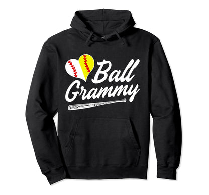 Ball Grammy Softball Baseball Grammy Grandma Hoodie - Unique Graphic Unisex - T-Shirt, Sweatshirt, Hoodie