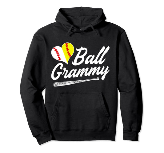 Ball Grammy Softball Baseball Grammy Grandma Hoodie - Unique Graphic Unisex - T-Shirt, Sweatshirt, Hoodie