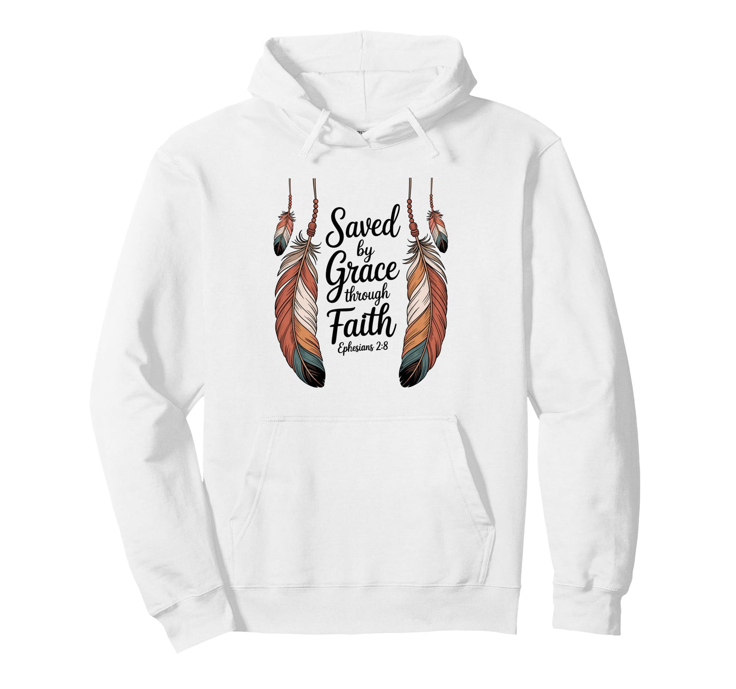 Saved Grace Through Faith Jesus Savior Hoodie - Aesthetic Graphic Unisex - T-Shirt, Sweatshirt, Hoodie