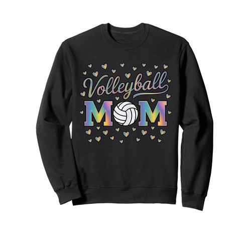 Volleyball Mom Heart Mothers Day Sweatshirt - Trendy Graphic for Adults - T-Shirt, Sweatshirt, Hoodie