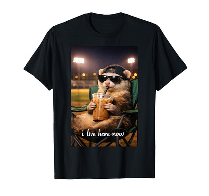 Funny Ferrets Ballfield Baseball T-Shirt - Novelty Apparel for Adults - T-Shirt, Sweatshirt, Hoodie