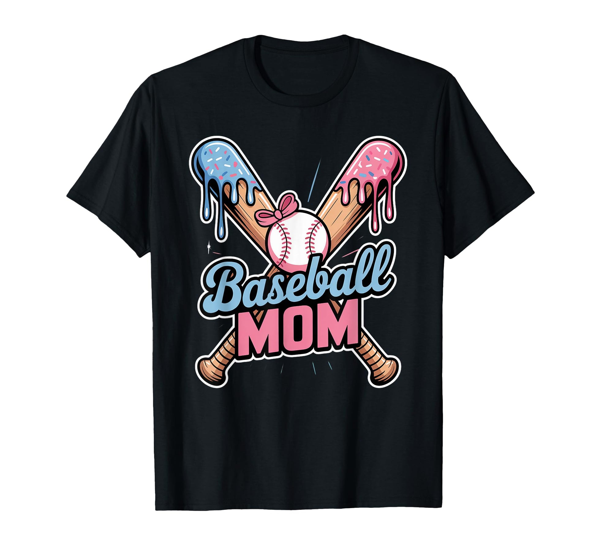 Baseball Mom Ice Cream Drip Game T-Shirt - Streetwear Style for Adults - T-Shirt, Sweatshirt, Hoodie