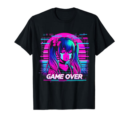 Sad Anime Japanese Vaporwave T-Shirt - Casual Everyday Wear Unisex - T-Shirt, Sweatshirt, Hoodie