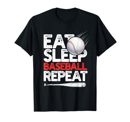 Eat Sleep Baseball Repeat Catcher Pitcher T-Shirt - Unique Graphic Unisex - T-Shirt, Sweatshirt, Hoodie
