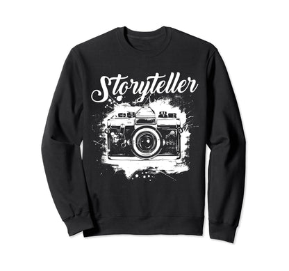Photographer Storyteller Camera Sweatshirt - Aesthetic Graphic Men Women - T-Shirt, Sweatshirt, Hoodie