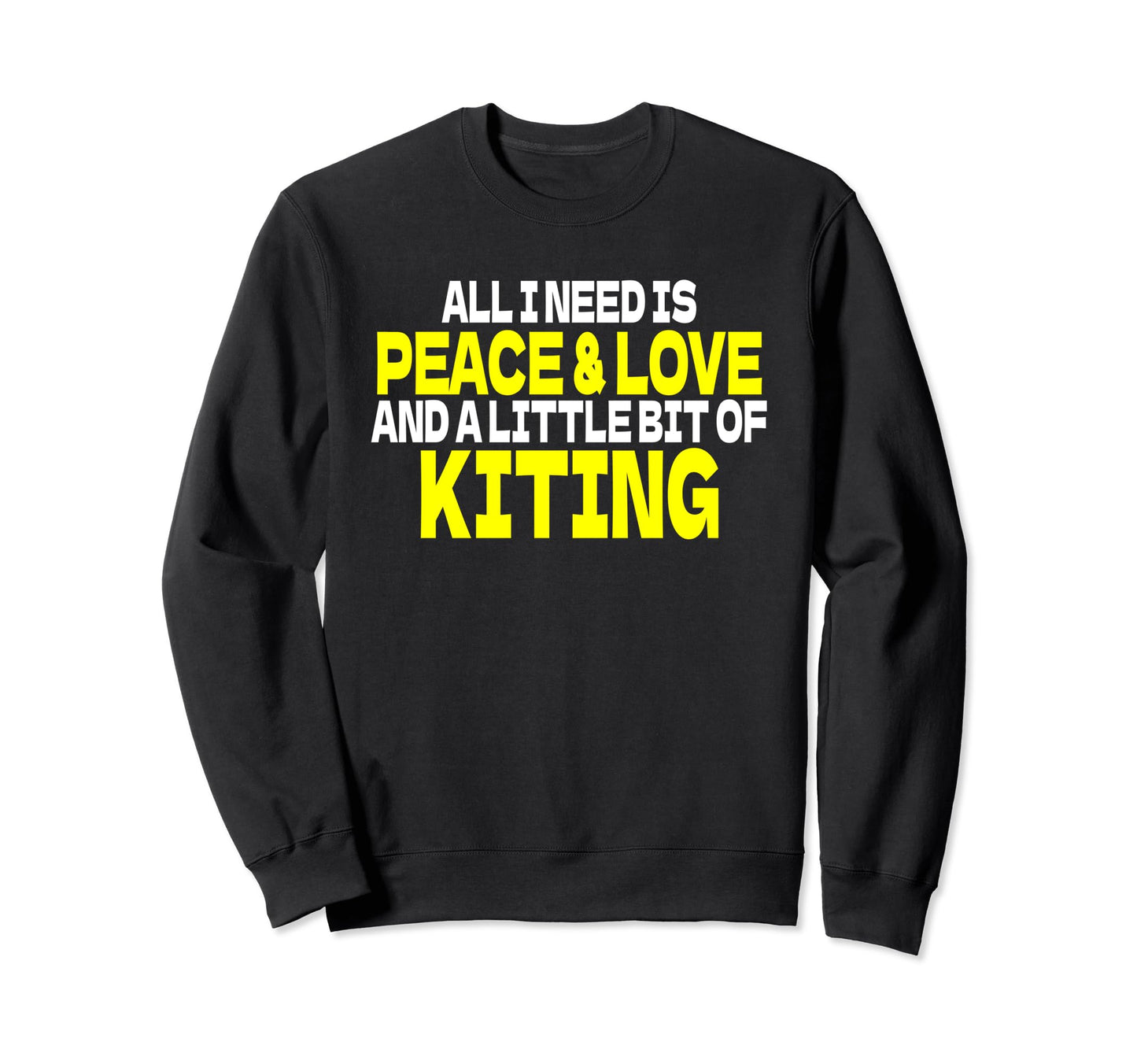 Kiteboard Power Kite Peace Love Sweatshirt - Aesthetic Graphic Men Women - T-Shirt, Sweatshirt, Hoodie