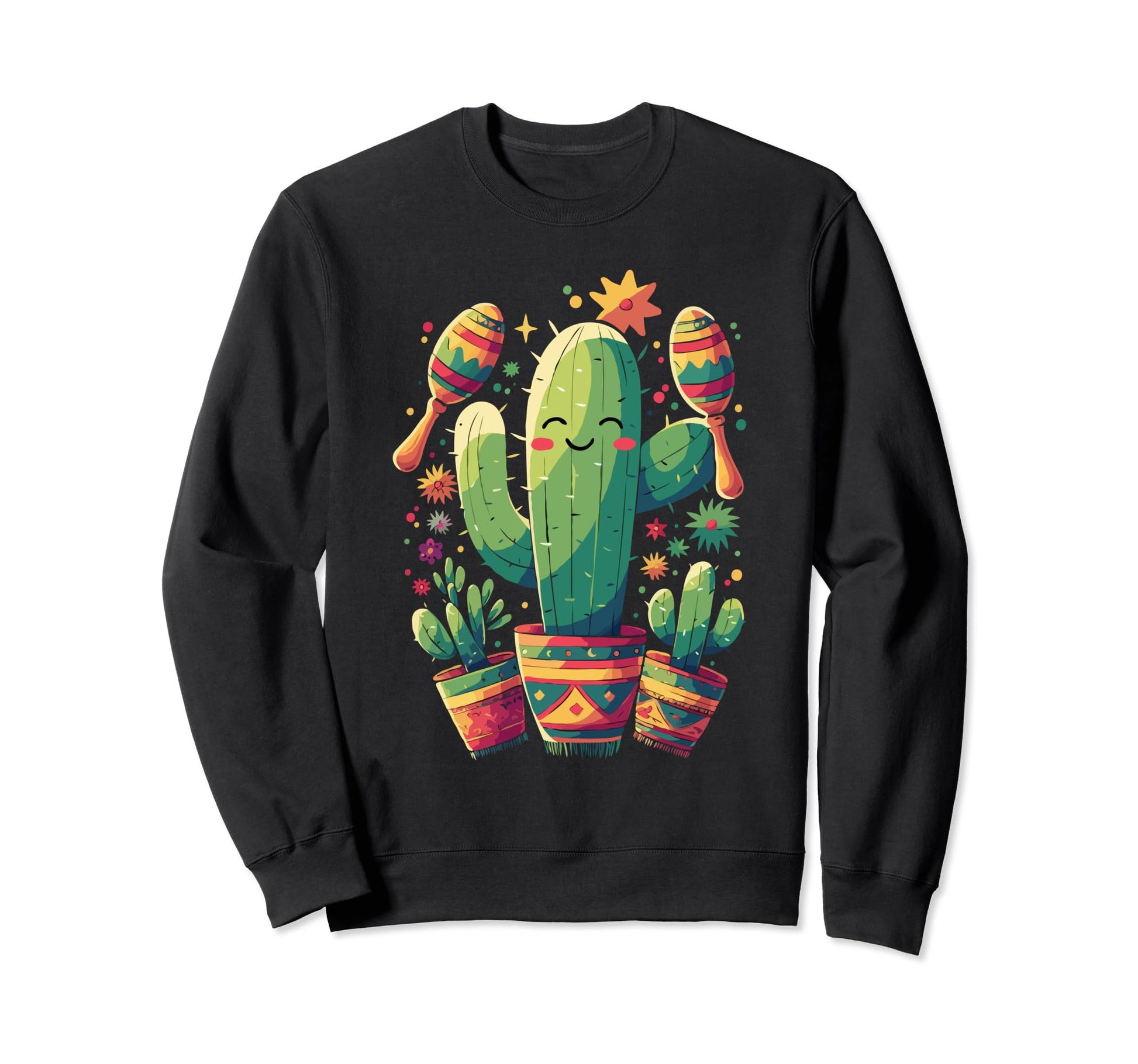 Cactus Serape Succulent Plant Sweatshirt - Unique Graphic for Adults - T-Shirt, Sweatshirt, Hoodie