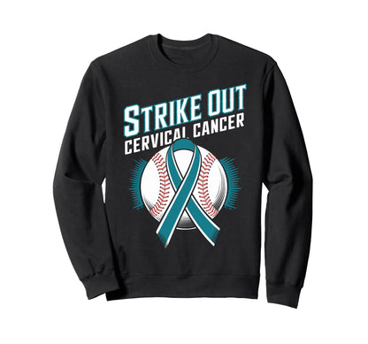 Teal Ribbon Baseball Strike Sweatshirt - Casual Everyday Wear for Adults - T-Shirt, Sweatshirt, Hoodie