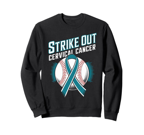Teal Ribbon Baseball Strike Sweatshirt - Casual Everyday Wear for Adults - T-Shirt, Sweatshirt, Hoodie