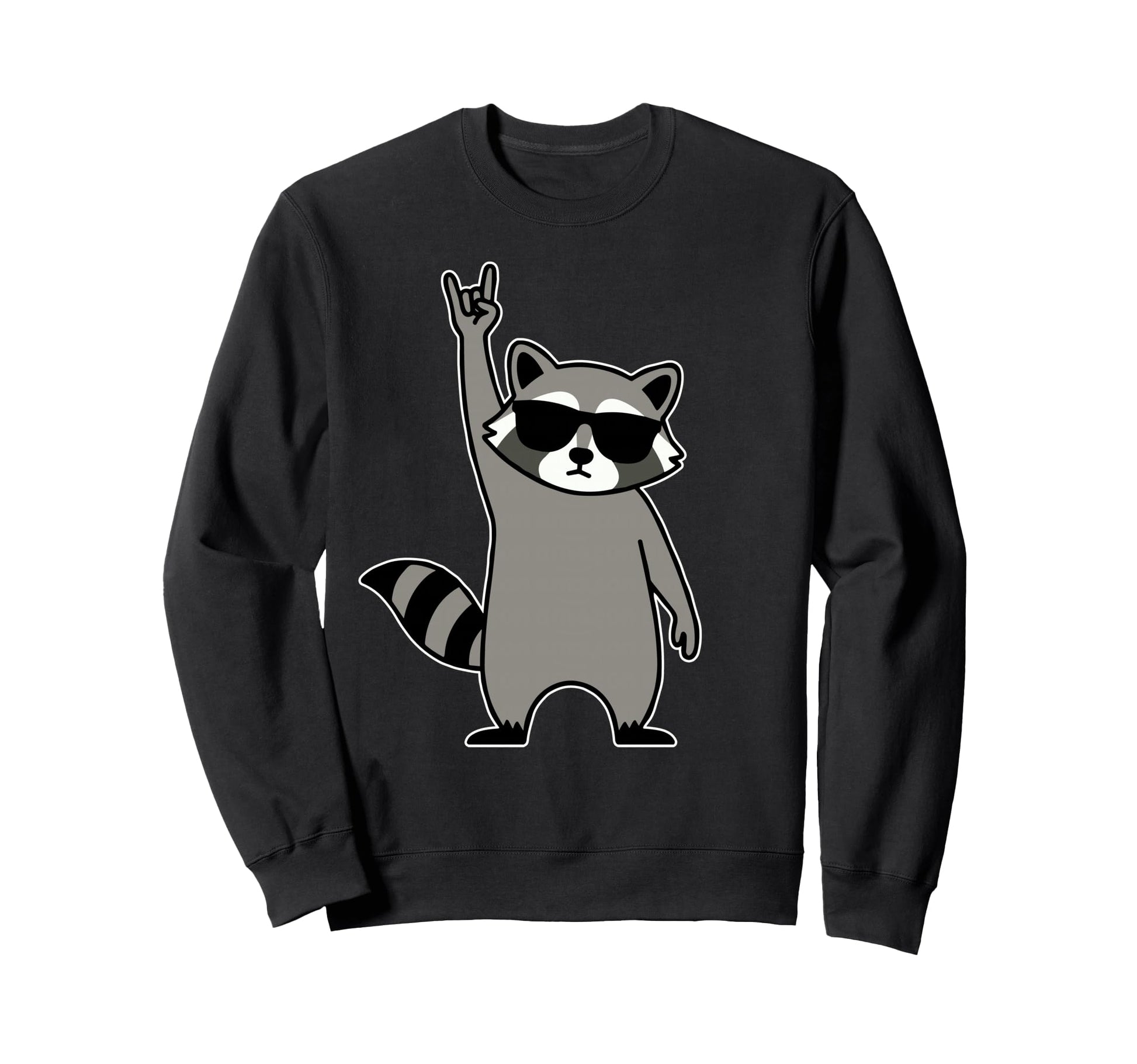 Raccoon Rock Music Band Concert Funny Sweatshirt - Streetwear Style Unisex - T-Shirt, Sweatshirt, Hoodie