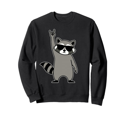 Raccoon Rock Music Band Concert Funny Sweatshirt - Streetwear Style Unisex - T-Shirt, Sweatshirt, Hoodie