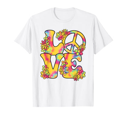 Peace Sign Love 60S 70S Costume T-Shirt - Custom Art Print for Adults - T-Shirt, Sweatshirt, Hoodie