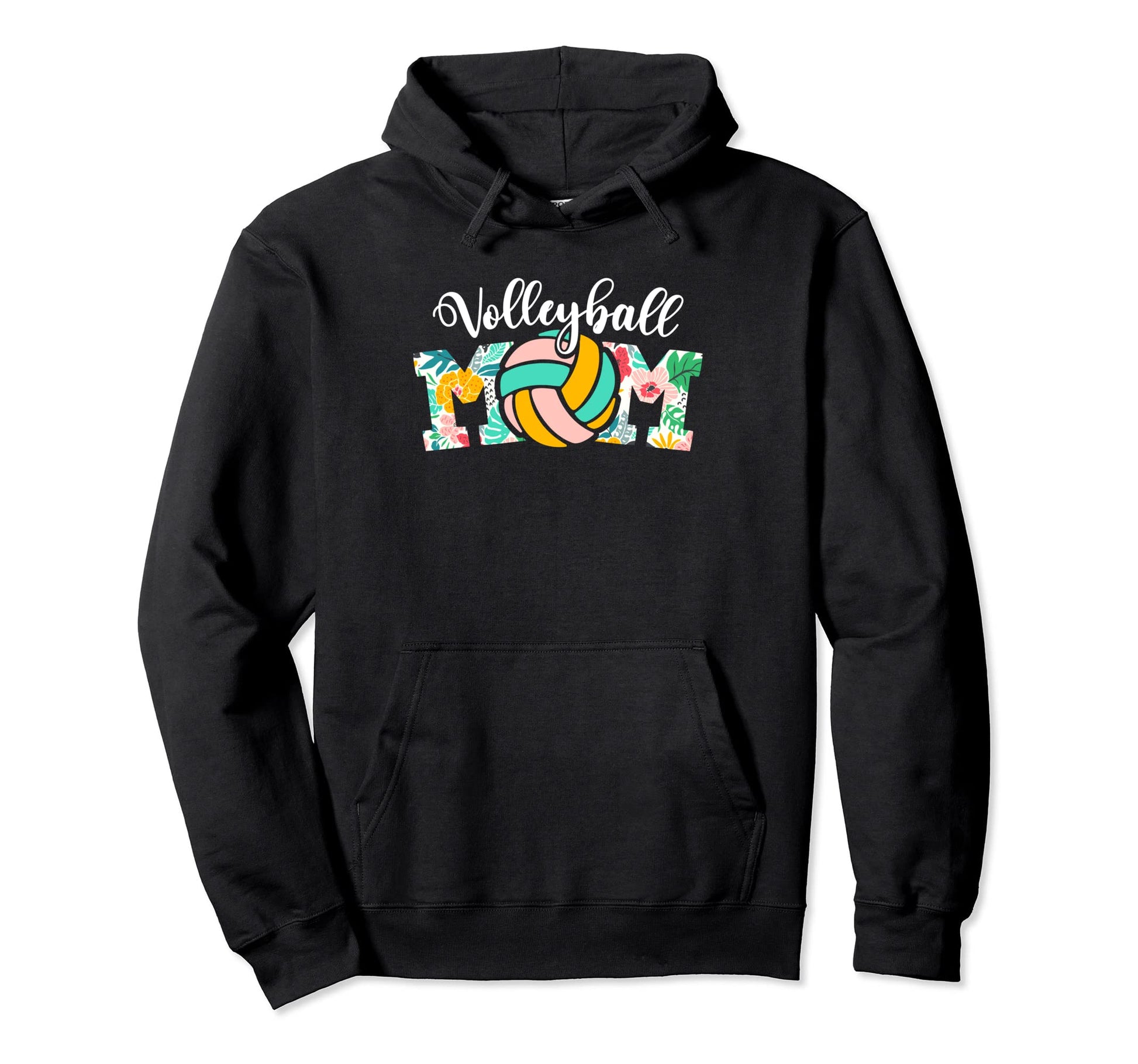 Mom Life Volleyball Game Cheer Mom Hoodie - Fun Novelty Design Unisex - T-Shirt, Sweatshirt, Hoodie