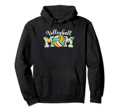 Mom Life Volleyball Game Cheer Mom Hoodie - Fun Novelty Design Unisex - T-Shirt, Sweatshirt, Hoodie