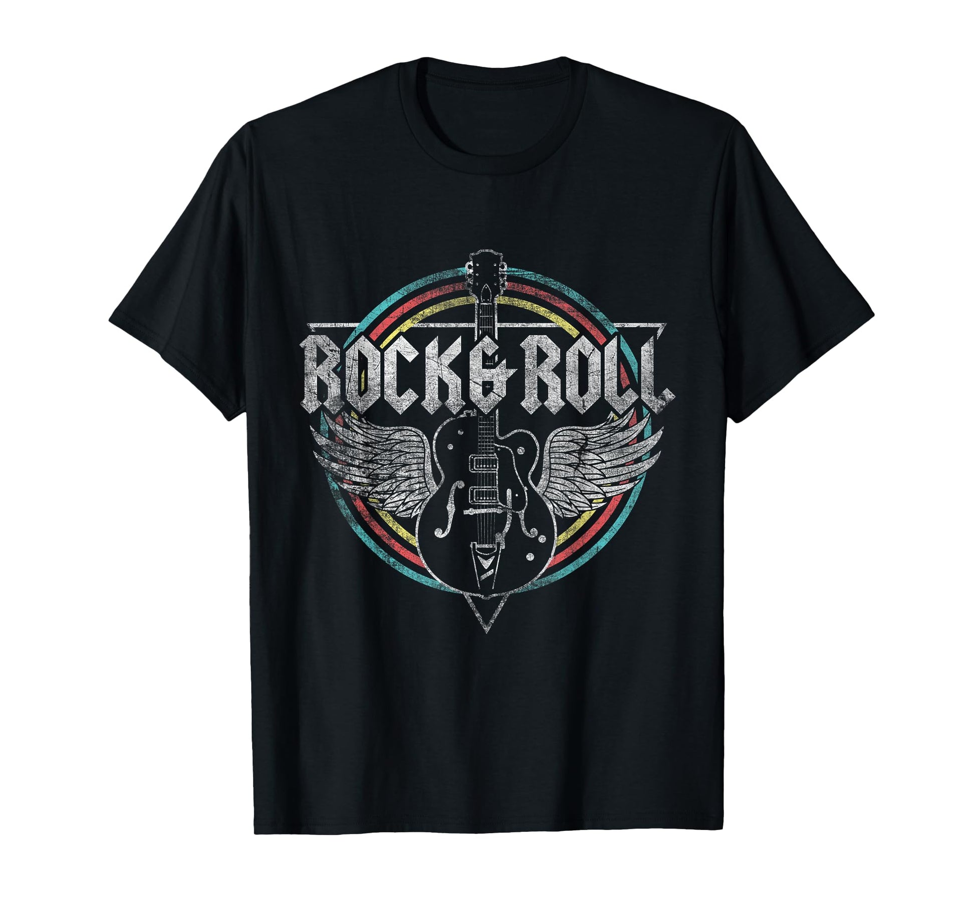 Rock Roll Guitar Wings Music Small T-Shirt - Custom Art Print Unisex - T-Shirt, Sweatshirt, Hoodie