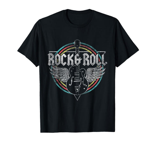 Rock Roll Guitar Wings Music Small T-Shirt - Custom Art Print Unisex - T-Shirt, Sweatshirt, Hoodie
