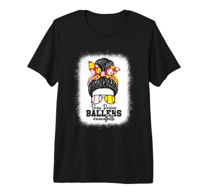 Busy Raising Ballers Softball Funny T-Shirt - Graphic Print Men Women - T-Shirt, Sweatshirt, Hoodie