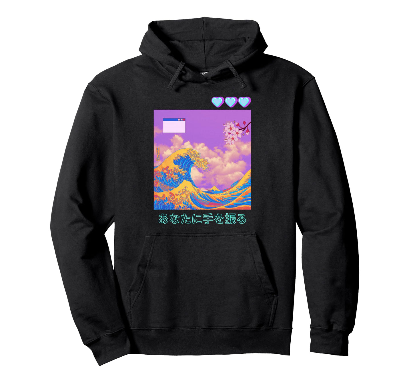 Vaporwave Aesthetic Japanese Inspired Hoodie - Minimalist Print for Adults - T-Shirt, Sweatshirt, Hoodie