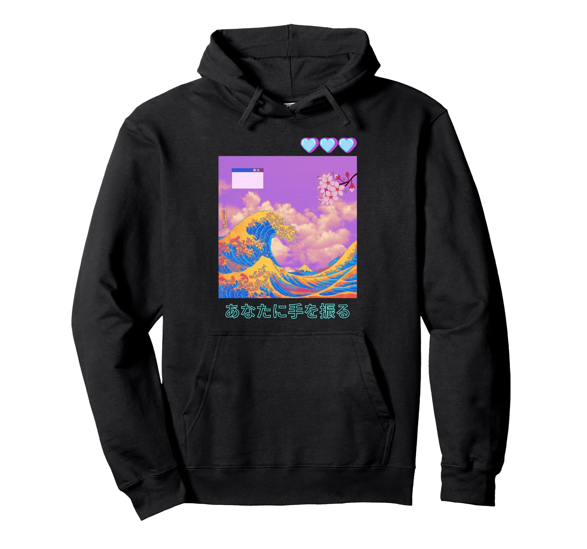 Vaporwave Aesthetic Japanese Inspired Hoodie - Minimalist Print for Adults - T-Shirt, Sweatshirt, Hoodie