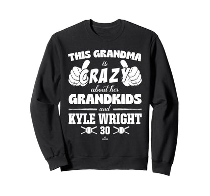 Grandma Crazy Kyle Wright Kansas Sweatshirt - Aesthetic Graphic Unisex - T-Shirt, Sweatshirt, Hoodie