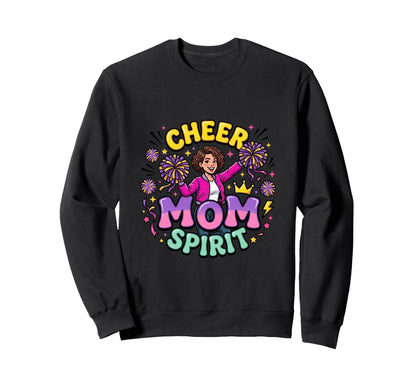 Cheer Mom Spirit Sweatshirt - Streetwear Style for Adults - T-Shirt, Sweatshirt, Hoodie