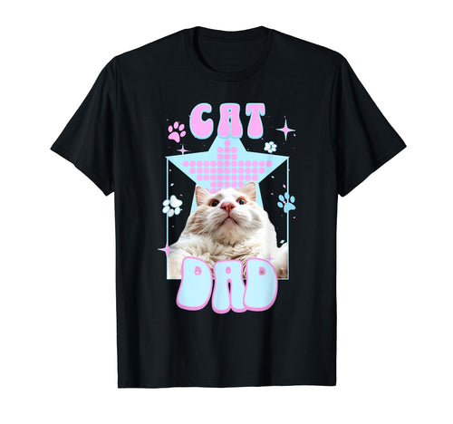 Cat Dad Y2K Harajuku Aesthetic Fur T-Shirt - Novelty Apparel Men Women - T-Shirt, Sweatshirt, Hoodie
