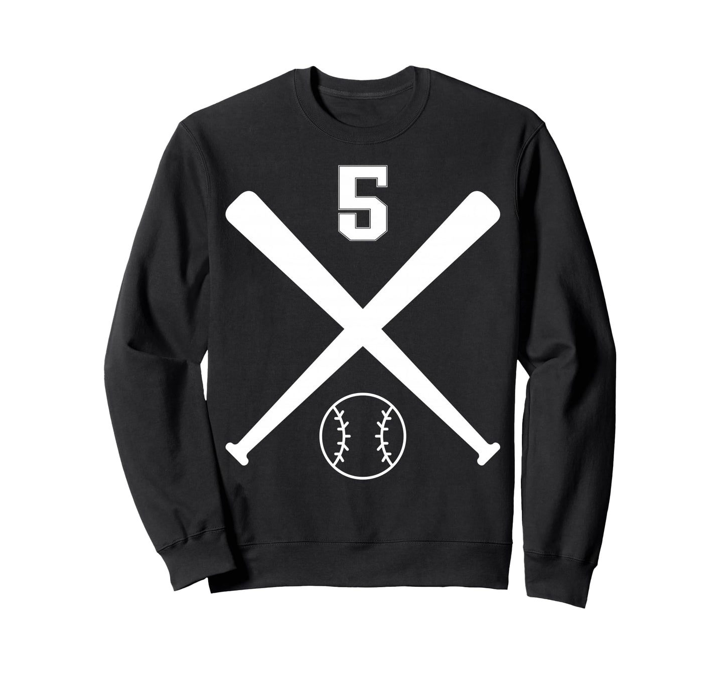 Baseball Softball Number 5 Sweatshirt - Aesthetic Graphic Unisex - T-Shirt, Sweatshirt, Hoodie