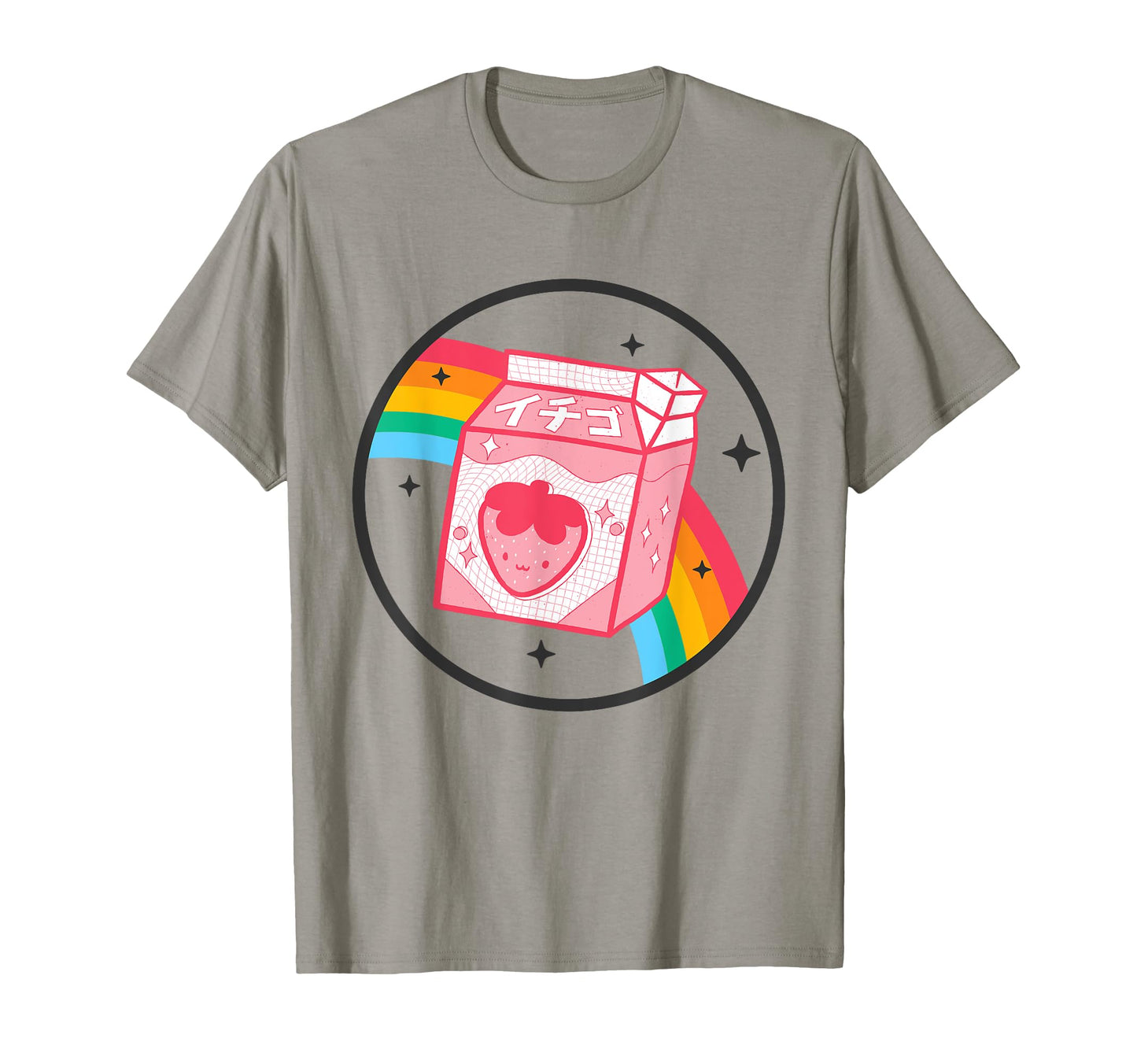 Strawberry Milk Carton Kawaii Rainbow Anime T-Shirt - Unique Graphic Unisex - T-Shirt, Sweatshirt, Hoodie