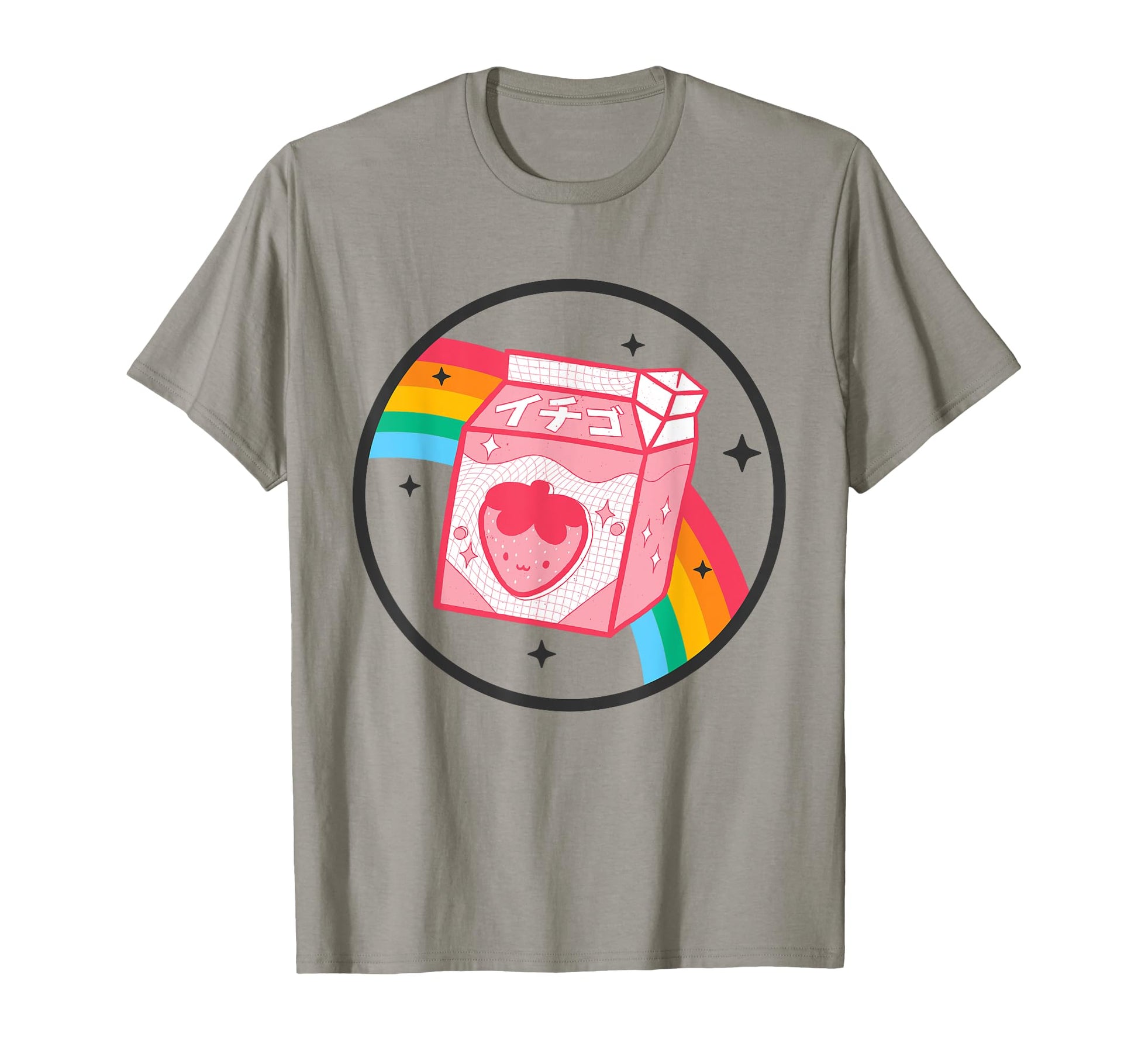 Strawberry Milk Carton Kawaii Rainbow Anime T-Shirt - Unique Graphic Unisex - T-Shirt, Sweatshirt, Hoodie