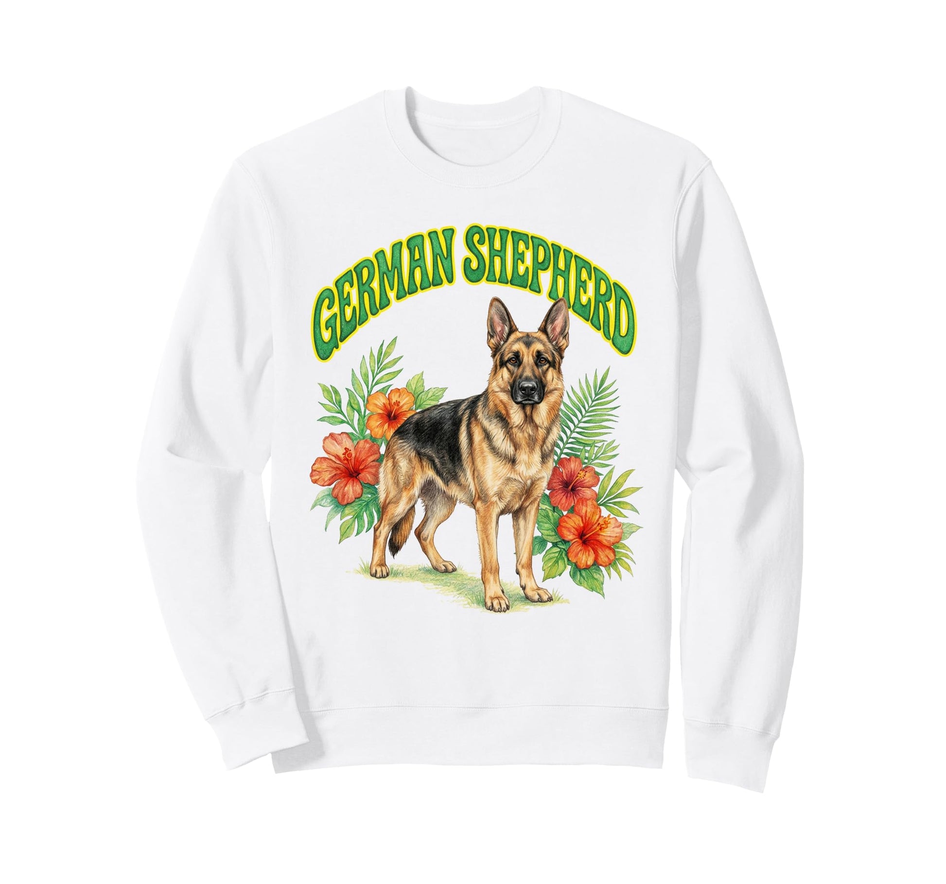 German Shepherd Dog Lover Groovy Sweatshirt - Casual Everyday Wear Unisex - T-Shirt, Sweatshirt, Hoodie
