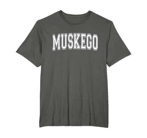 Muskego Wi Wisconsin Usa Sports Varsity T-Shirt - Trendy Graphic for Adults - T-Shirt, Sweatshirt, Hoodie