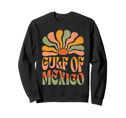 Gulf Mexico Boho Groovy Sun Sweatshirt - Unique Graphic Unisex - T-Shirt, Sweatshirt, Hoodie