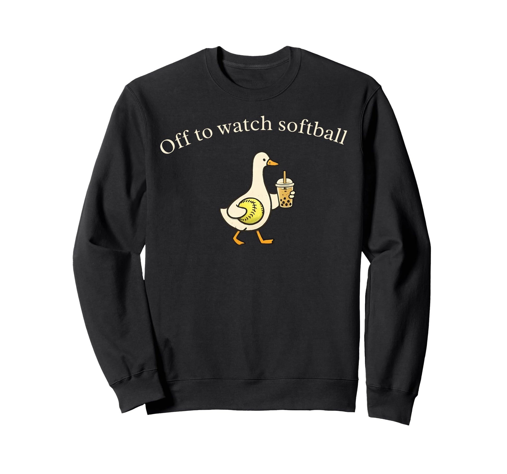 Off To Watch Softball Silly Sweatshirt - Casual Everyday Wear for Adults - T-Shirt, Sweatshirt, Hoodie