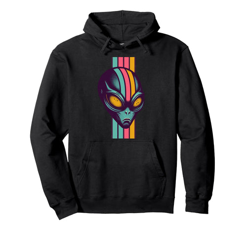 Cyber Alien Vaporwave Aesthetic Head Hoodie - Aesthetic Graphic Men Women - T-Shirt, Sweatshirt, Hoodie