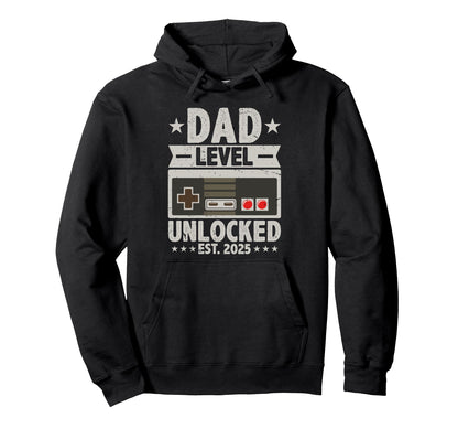 Dad Level Unlocked New Dad Hoodie - Casual Everyday Wear for Adults - T-Shirt, Sweatshirt, Hoodie