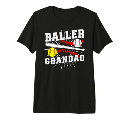 Mens Baller Grandad Proud Softball T-Shirt - Fun Novelty Design Unisex - T-Shirt, Sweatshirt, Hoodie