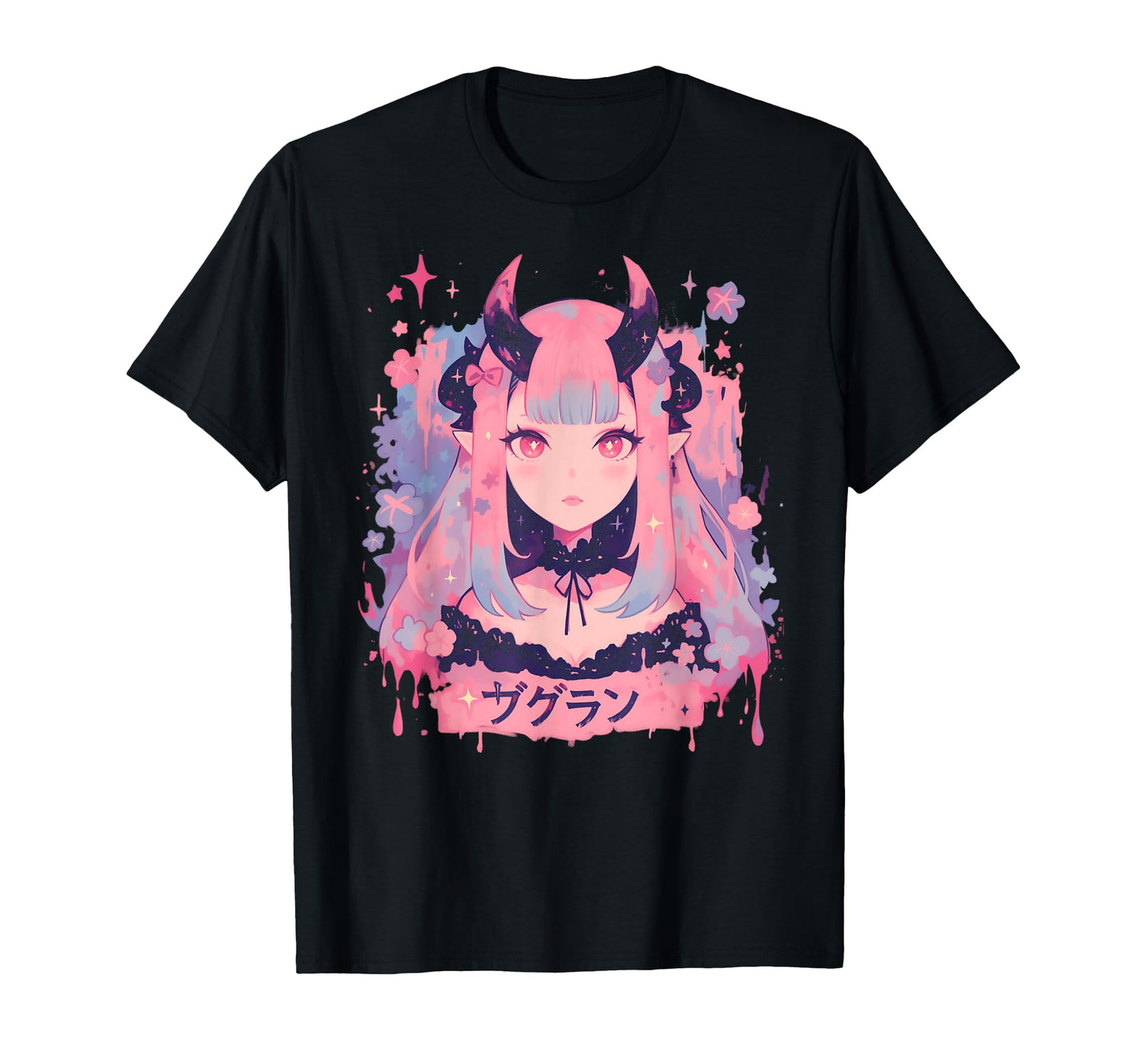 Goth Grunge Demon Anime Waifu Horror T-Shirt - Aesthetic Graphic Unisex - T-Shirt, Sweatshirt, Hoodie