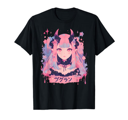 Goth Grunge Demon Anime Waifu Horror T-Shirt - Aesthetic Graphic Unisex - T-Shirt, Sweatshirt, Hoodie