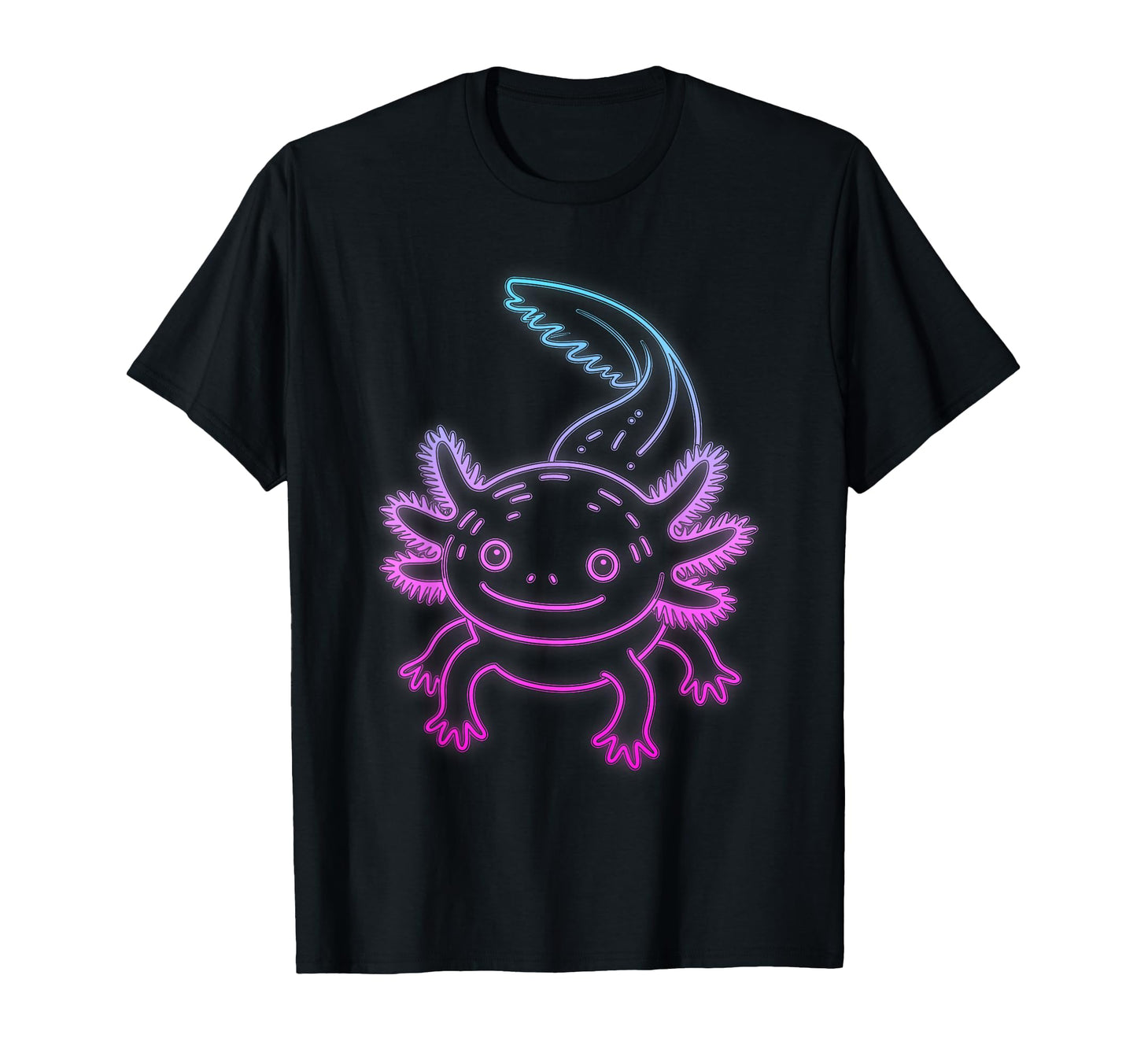 Pastel Aesthetic Axolotl Gradient T-Shirt - Novelty Apparel Men Women - T-Shirt, Sweatshirt, Hoodie