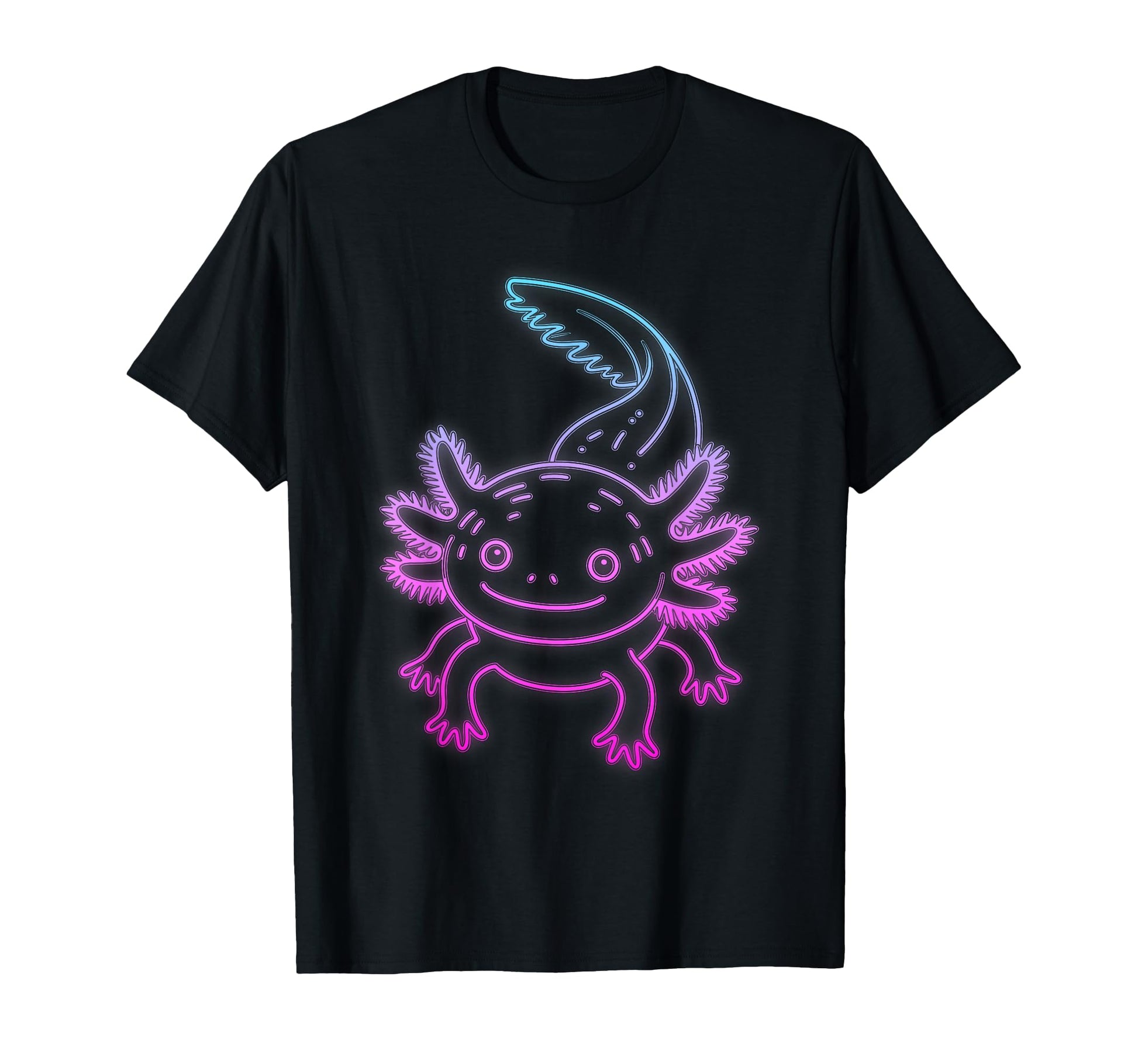 Pastel Aesthetic Axolotl Gradient T-Shirt - Novelty Apparel Men Women - T-Shirt, Sweatshirt, Hoodie