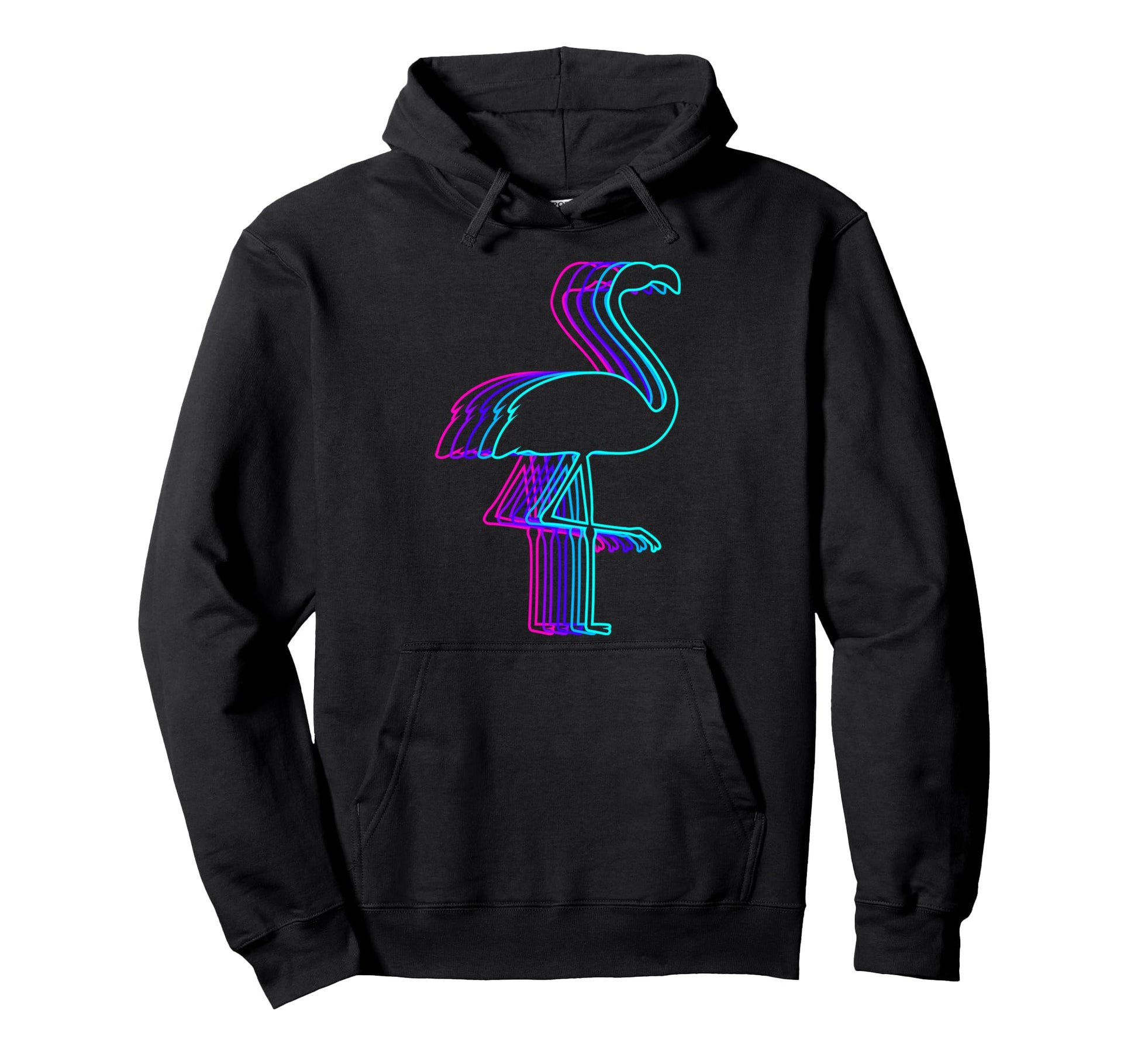Flamingo Animal Vaporwave Hoodie - Novelty Apparel Men Women - T-Shirt, Sweatshirt, Hoodie