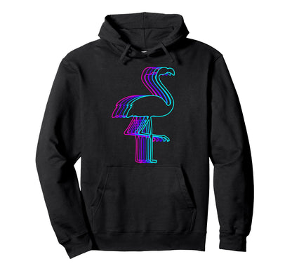Flamingo Animal Vaporwave Hoodie - Novelty Apparel Men Women - T-Shirt, Sweatshirt, Hoodie