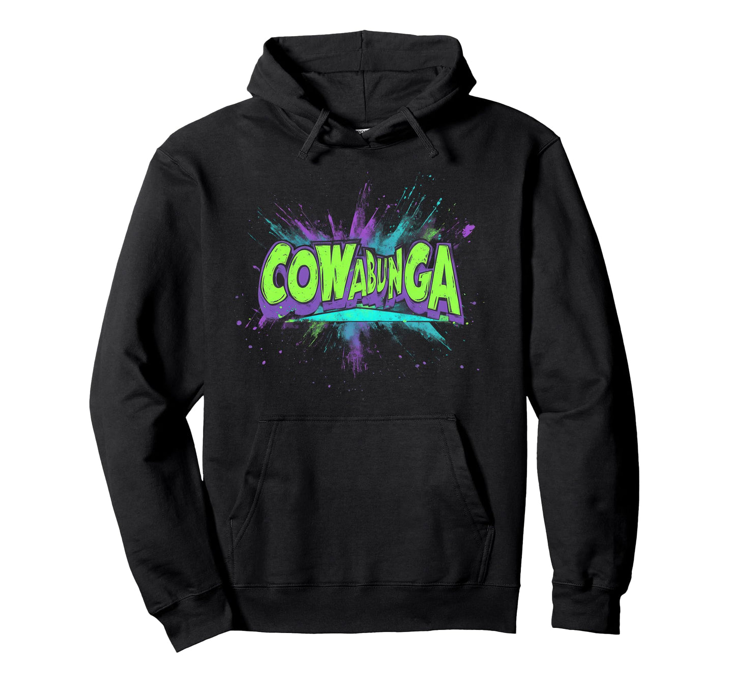 Cowabunga 80S 90S Nostalgia Slang Hoodie - Casual Everyday Wear Men Women - T-Shirt, Sweatshirt, Hoodie