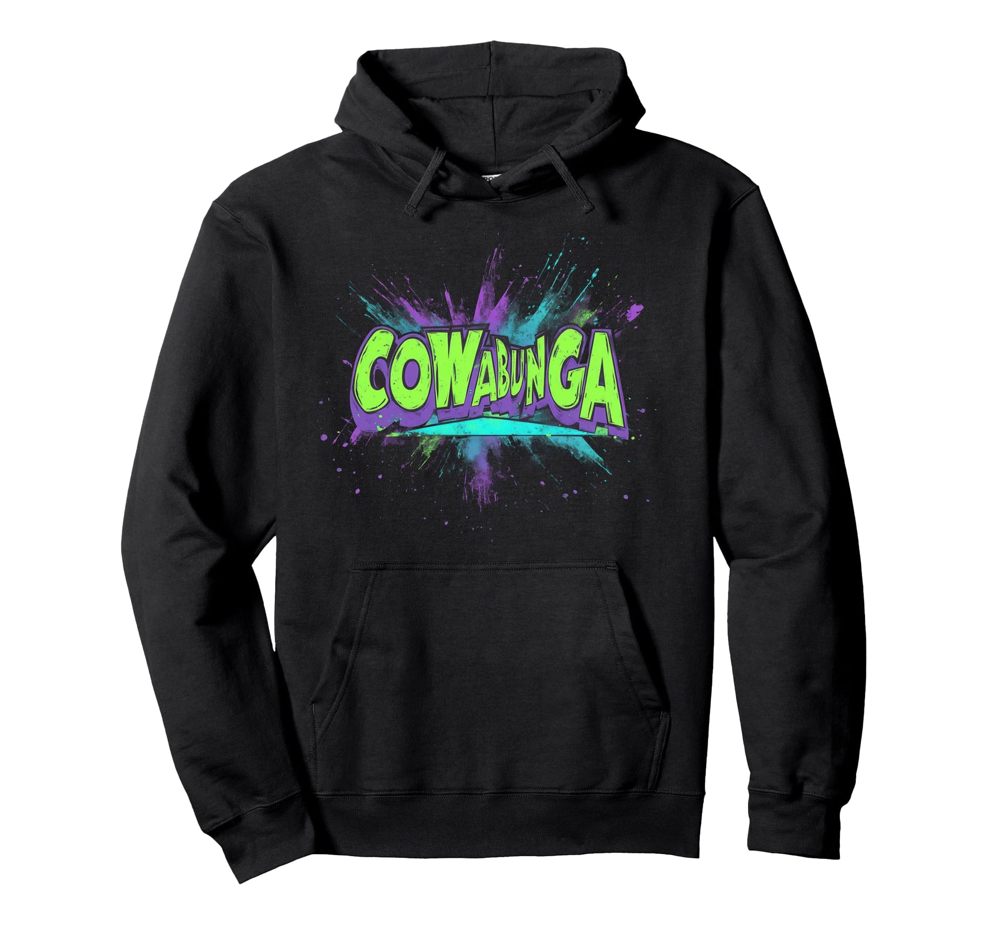 Cowabunga 80S 90S Nostalgia Slang Hoodie - Casual Everyday Wear Men Women - T-Shirt, Sweatshirt, Hoodie