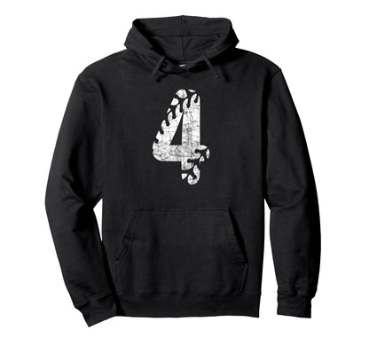 Baseball Softball Mom 4 Number 4 Hoodie - Aesthetic Graphic Unisex - T-Shirt, Sweatshirt, Hoodie
